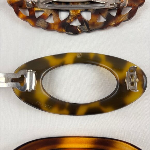 Barrettes Faux Tortoise Shell Brown Style Hair Clasp Lot of 3 main image 4